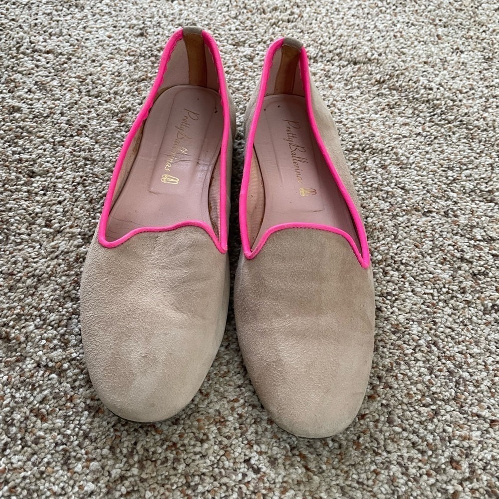 Pretty Ballerinas Made In Spain Pink And Tan Faye Loafers